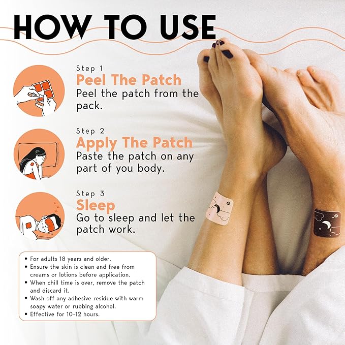 Klova Melatonin-Free Sleep Patches for Adults | Natural Sleep Aid with Ashwagandha Valerian GABA &amp L-Theanine | Fall Asleep Faster Stay Asleep Longer &amp Wake Refreshed | 28 Patches