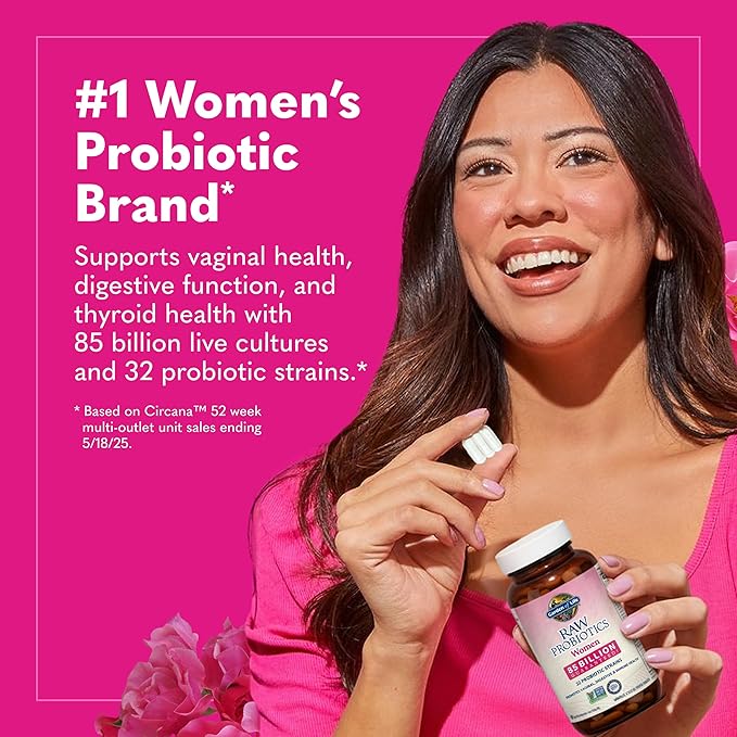 Garden of Life Raw Probiotics Women - 32 Strains - Dietary Supplement for Immune Digestive &amp Vaginal Health Support - Aids Female Health - 90 Vegetarian Capsules