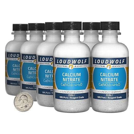 Calcium Nitrate / 2 Pounds / 8 Bottles / 99% Pure Reagent Grade/Prills
