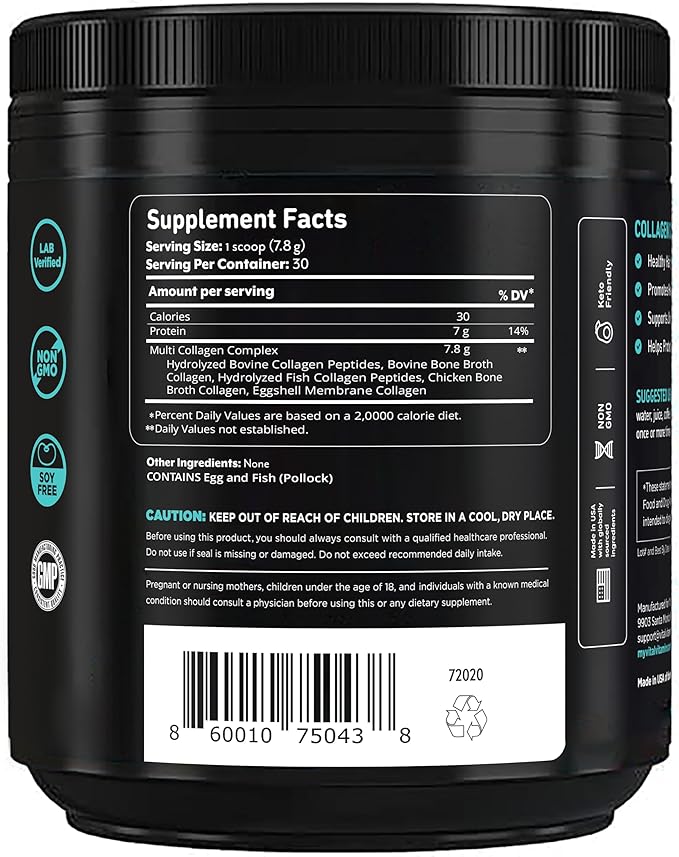 Vital Vitamins Multi Collagen Pills + Multi Collagen Peptides Powder