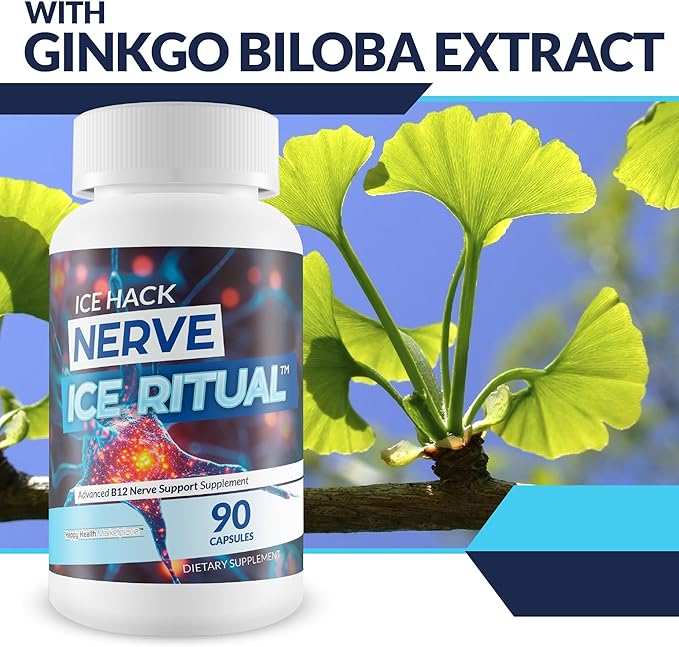 Nerve Ice Ritual Ice Hack - Okinawa Capsaicin For Neuropathy - Vitamin B12 Nerve Support Supplement - Central Nervous System Nerve Flow For Neuropathy Relief - Best Magnesium Nervous System Support