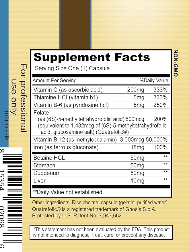Priority One Vitamins Hemo-X 120 Capsules - Encourages Normal red Blood Cell Production and Assimilation of Iron.*