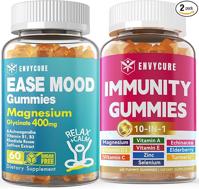 Sugar Free Magnesium Glycinate Gummies 400mg +Multivitamin Gummies
