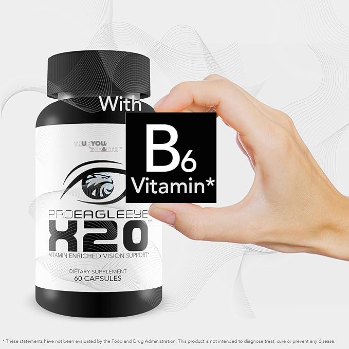 Pro EagleEye x20 - Vitamin Enriched Vision Support - Multi-Vitamin &amp Mineral Vision Supplement - Aid Eye Sight &amp Eye Health - Pro Eagle Eye X20 Vitamins to Strengthen Vision - Aid Details