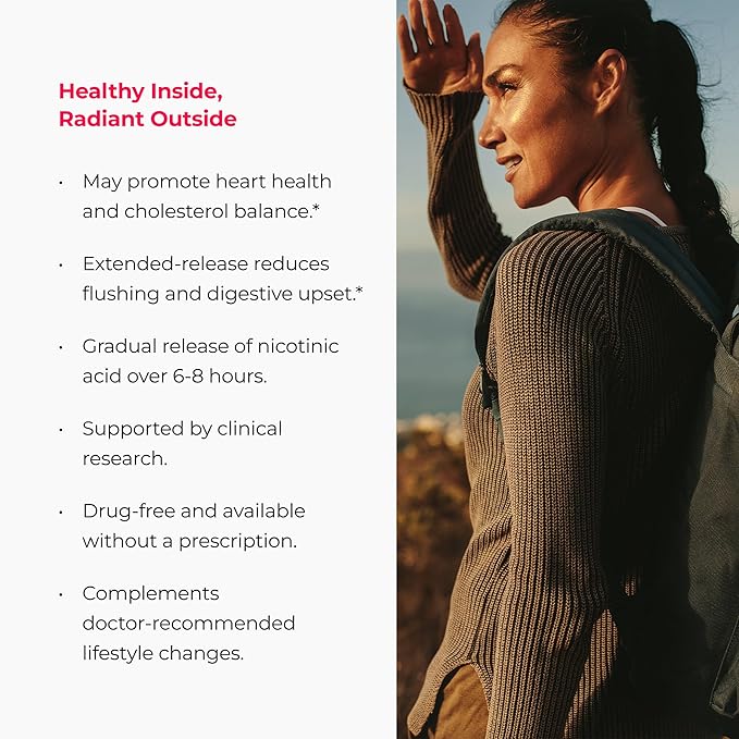 ENDUR-ACIN Niacin Supports Heart &amp Circulatory Function Extended Release Formula Gluten Free 500mg (100 Tablets)