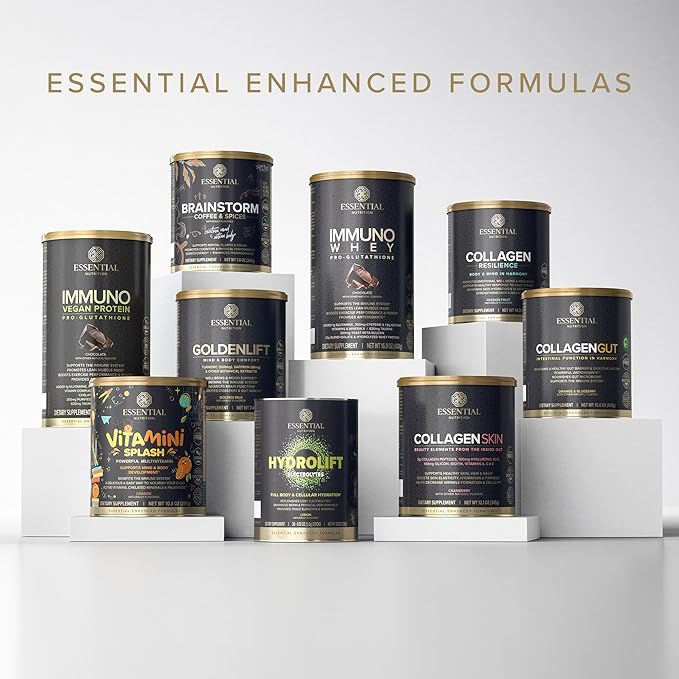 Essential Nutrition Collagen Skin - Hydrolyzed Collagen Peptides with Biotin Hyaluronic Acid Silicon &amp Vitamin C - Hair Skin &amp Nails - Neutral Flavor - 11.9 oz (30 Servings)