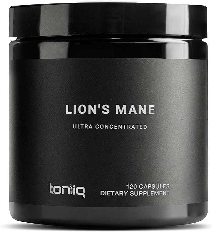 Toniiq Lion’s Mane - Ultra High Potency 10:1 Extract with 30% Polysaccharides - Highly Concentrated &amp Bioactive - Third-Party Lab Tested - 120 Capsules