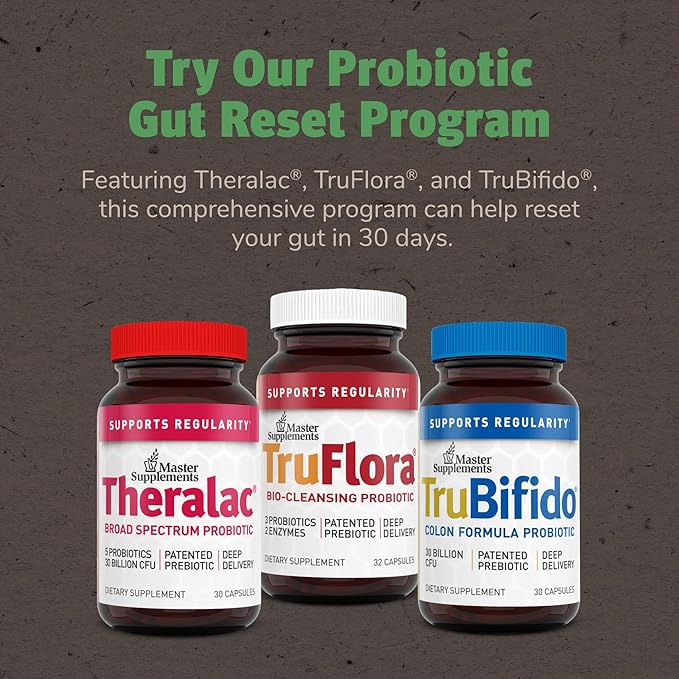 Master Supplements TruBifido - 30 Capsules - Powerful Probiotic for Colon Health &amp Energy - Immune Booster Supports Regularity - Gluten Free - 30 Servings