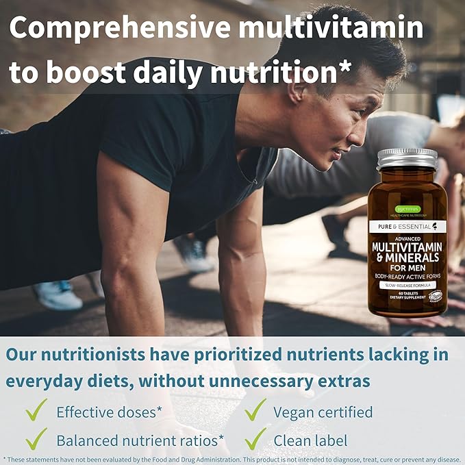 Multivitamin &amp Minerals for Men + Advanced Kids Multivitamin Gummy Vegan Bundle with Methylated B-Vitamins Vitamin A C D3 &amp E Clean Label 60 Tablets + 90 Berry Flavor Gummies by Igennus