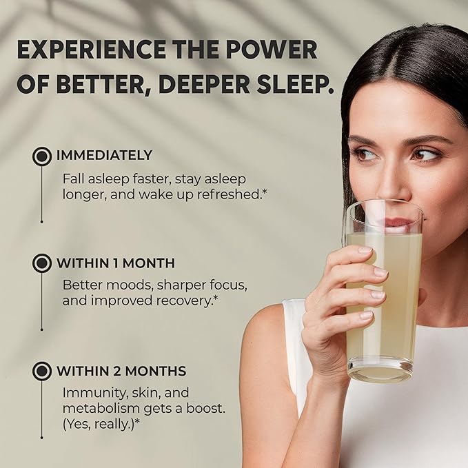 DREAM Sleep Aid Powder | Magnesium L-Threonate Apigenin &amp Theanine | 2400mg 7-Ingredient Non-Habit Forming and Natural Sleep Aids for Adults | Deep Sleep Super Calm &amp Stress Relief