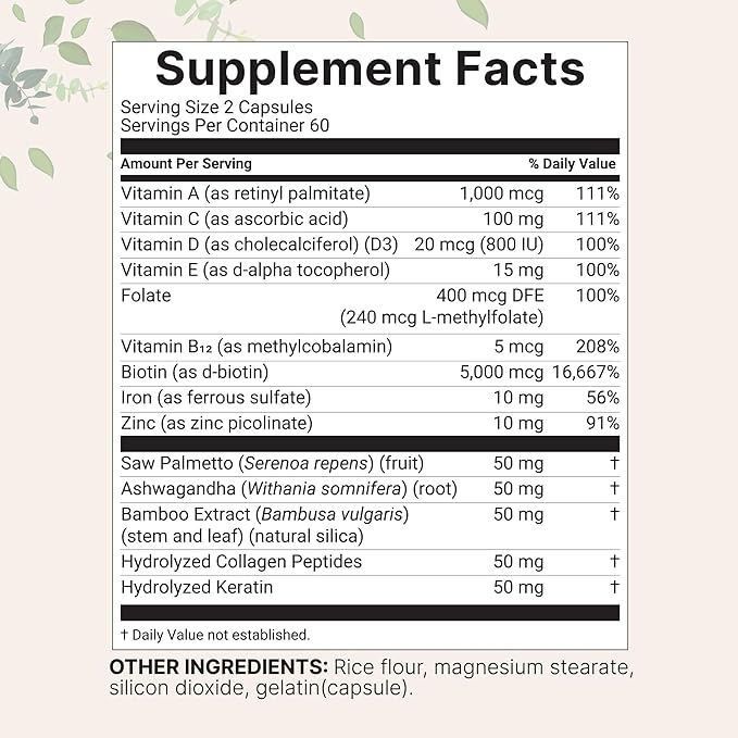 Micro Ingredients Multi Collagen Complex for Women &amp Hair Vitamins Complex Capsules Bundle 2 Pack | Grass-Fed Collagen Peptides | 14-in-1 Advanced Hair Growth Support