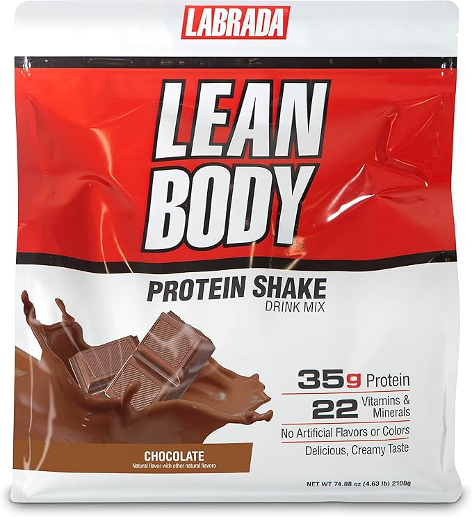Lean Body All-in-One Chocolate Protein Shake. 35g Protein Whey Blend 7g Healthy Fats &amp Fiber 22 Vitamins and Minerals No Artificial Colors Gluten Free (4.6lb) Packaging May Vary