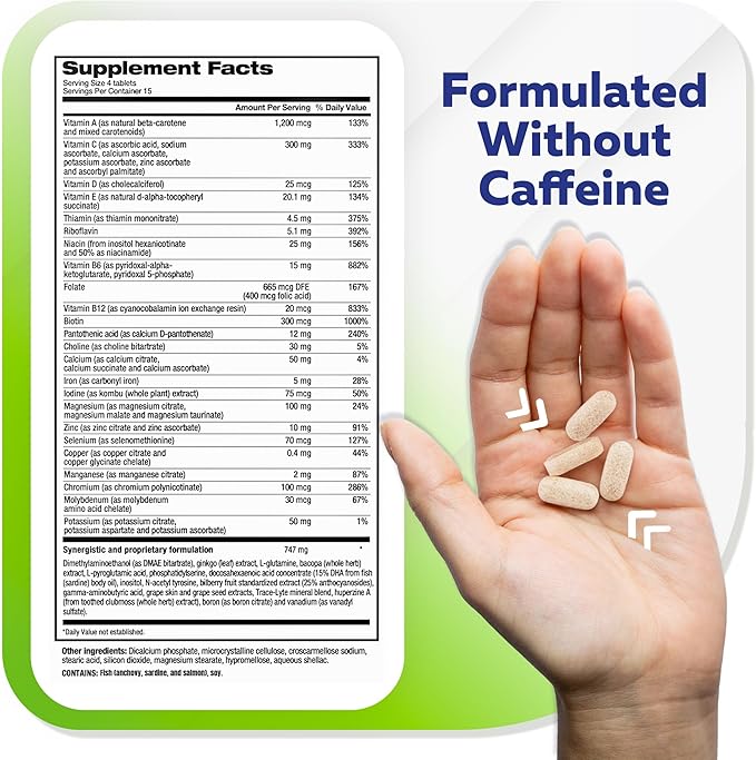 Focus Factor Adults Extra Strength Brain Supplement for Memory Concentration and Focus - Complete Multivitamin with DMAE Vitamin D DHA - Trusted Health Vitamins 120 Count (Pack of 3)