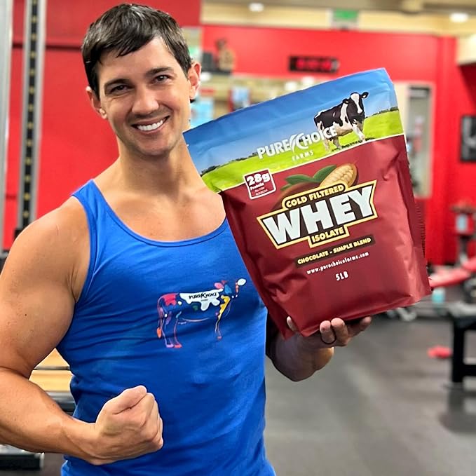 Pure Choice Chocolate Whey Protein Isolate Powder 28g Protein Undenatured Whey 3 Ingredients No Fillers Or Artificial Sweeteners (Chocolate 2 lb)