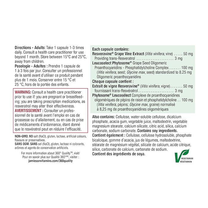 Jamieson Resveratrol 30 Capsules