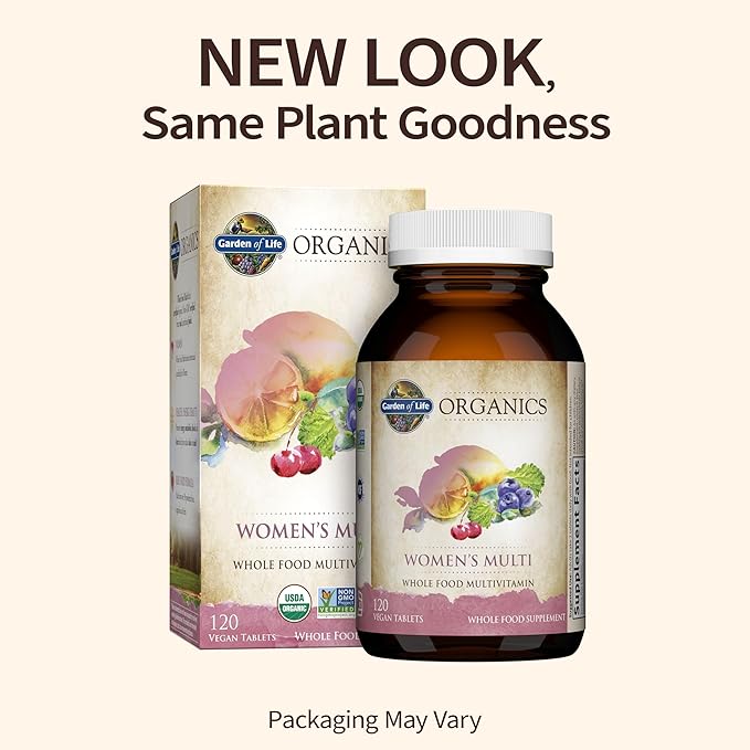 Garden of Life Organics Multivitamin for Women 120 Tablets and Men 40+ 120 Tablets Bundle