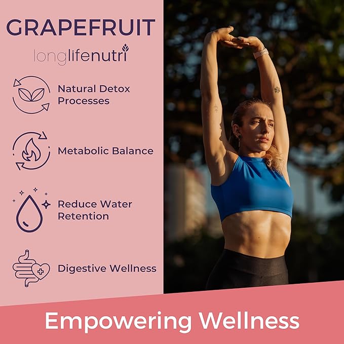 Grapefruit Seed Extract 500mg - Derived from Citrus Paradisis 180 Vegetarian Capsules Organic Naringin Supplement for Daily Energy &amp Balance 6-Month Supply GMP Certified Made in USA