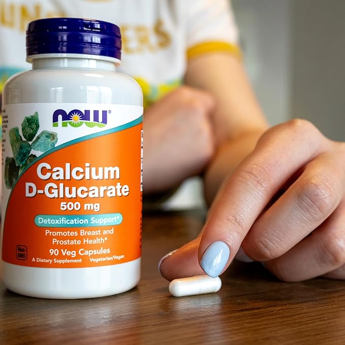 NOW Foods Supplements Calcium D-Glucarate 500 mg Detoxification Support* 90 Veg Capsules (Pack of 2)