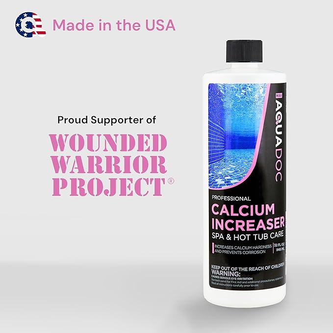 AquaDoc Spa Calcium Hardness Increaser - 32 oz - Calcium Chloride Granules for Balanced Hot Tub Water - Made in USA