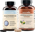 NatureWise [1] Marine Magnesium 300mg - Naturally Sourced Non-GMO - 90 Softgels[60-Day Supply] + [1] Ashwagandha for Stress + GABA &amp L-Theanine - 60 Capsules[30-Day Supply]