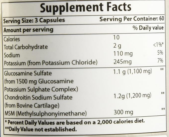 Best Naturals Glucosamine Chondroitin and MSM (Non-GMO) - Promotes Joint Health - 180 Count (Pack of 2)