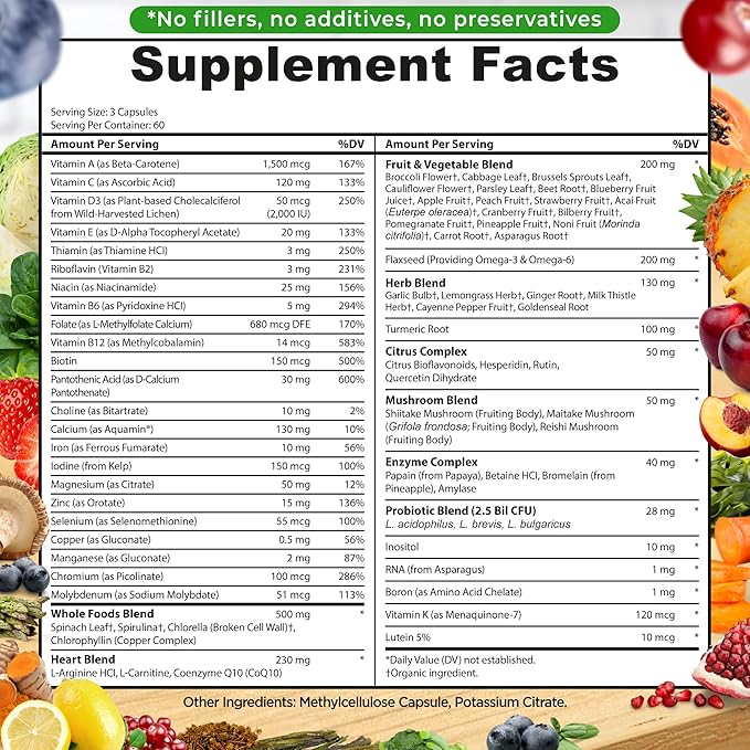 SUPPLEMENTS STUDIO Vegan Immune Energy &amp Whole Body Support Bundle – Vegan Whole Food Multivitamin with Iron + Liposomal Vitamin C 1500mg + Quercetin with Bromelain Zinc and Vitamin C – Non-GMO
