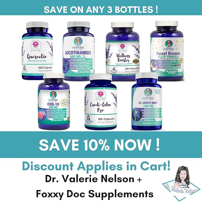 CoQ10 400 MG Per 2 Caps - Ubiquinone - Excellent Value - Heart Brain &amp Cellular Supplement - Energy Support - 200 Caps in Bottle - by Foxxy Doc