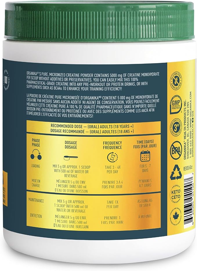 ORGANIKA Unflavoured Creatine Powder 500 GR
