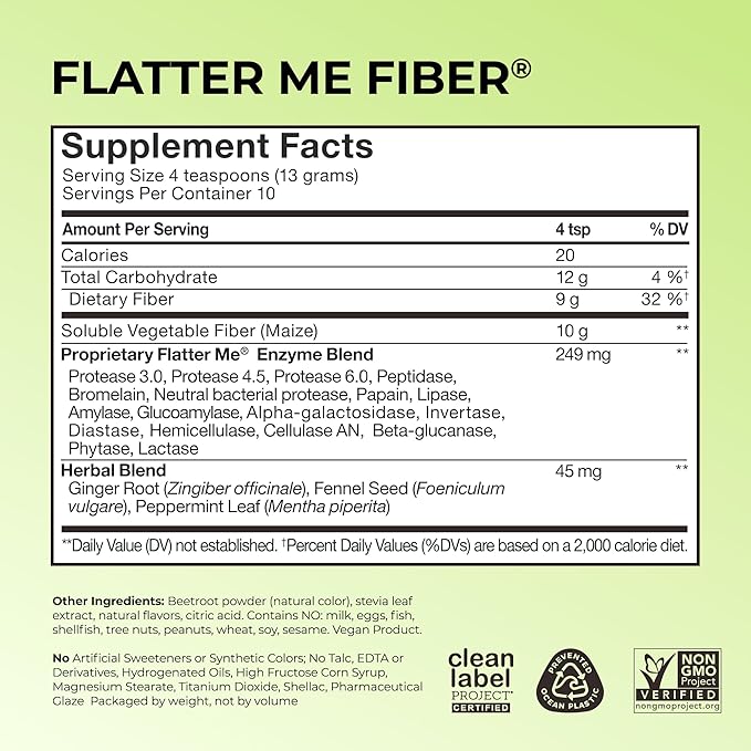 HUM Flatter Me Fiber Supplement &amp Flatter Me Plus Prebiotics &amp Probiotics
