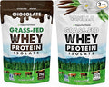 Opportuniteas Grass Fed Chocolate &amp Vanilla Whey Protein Isolate Powder - Protein Powder Without Artificial Sweeteners Hormone-Free Cows Non GMO - 2X 1lb Bundle