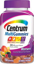 Centrum MultiGummies Gummy Multivitamin for Women Multivitamin/Multimineral Supplement with Vitamin D3 B Vitamins and Antioxidants Assorted Fruit Flavor - 150 Count