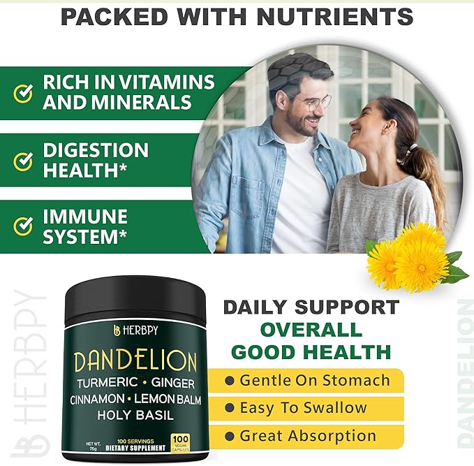 Bundle 6in1 Dandelion Supplement &amp 6in1 Citrus Bergamot Supplement - Support Relaxation Heart Digestion Health and Immune