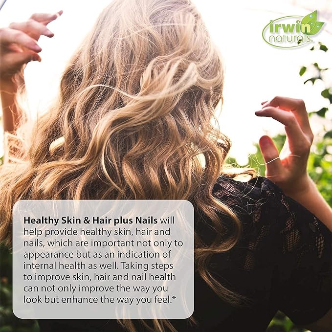 Healthy Skin &amp Hair Plus Nails by Irwin Naturals Nutrient Rich Provides Shine and Strength 60 Liquid Softgels