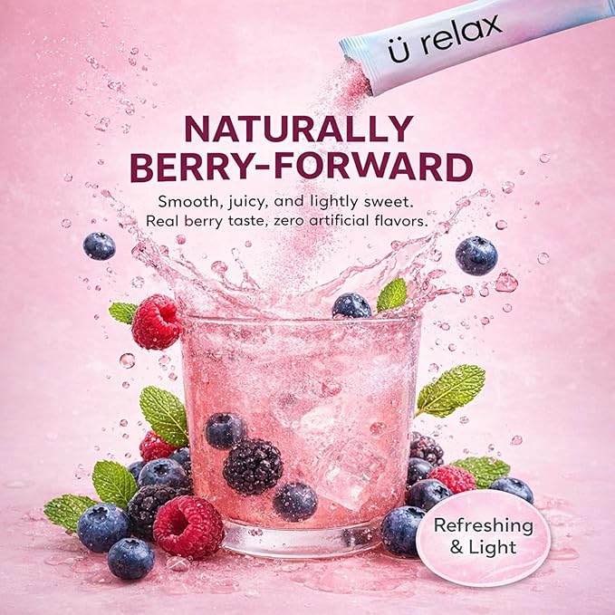 Relax Calming Drink – Natural Calm Powder Drink | Mixed Berry Flavors 15 Packets