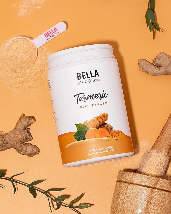 Bella All Natural Turmeric and Ginger Powder - Antioxidant and Improved Digestion (300 Grams)