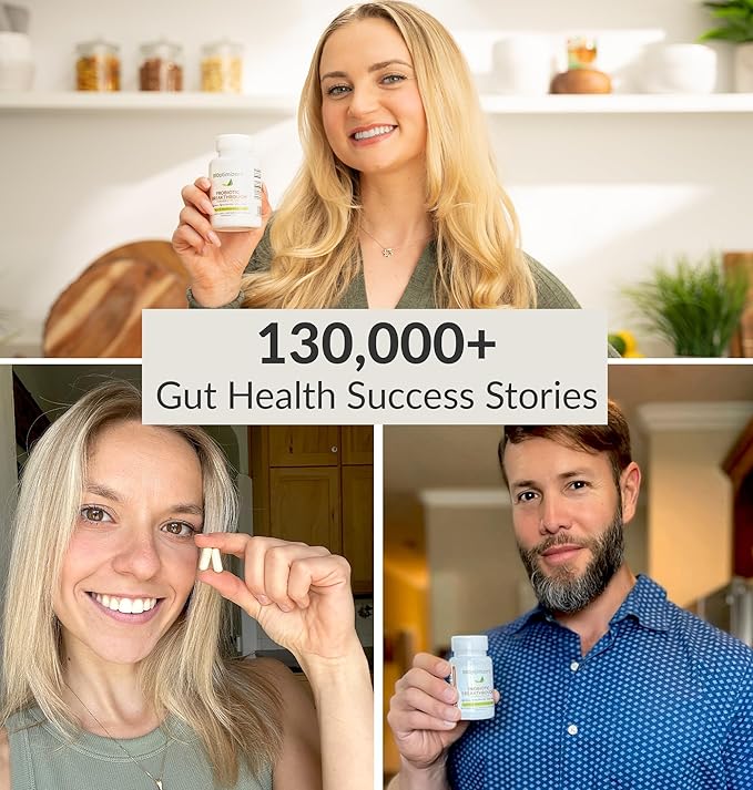 BIOptimizers Probiotic Breakthrough – Lactobacillus Plantarum OM Probiotics &amp Prebiotics Health Supplement for Gut Digestive &amp Immune Support Probiotics for Women Men Elderly– 120 Vegan Capsu