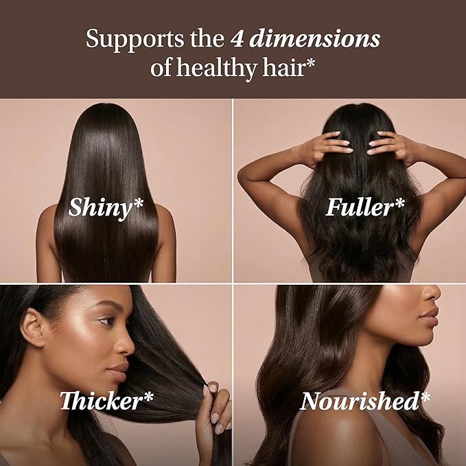 Sandhu's Biotin Collagen &amp Keratin Complex | Supports Normal Hair Growth Cycle | Vitamins for Skin &amp Nails | Hair Supplements for Women &amp Men | Made in USA | 60 Capsule Pills | with Hyalu