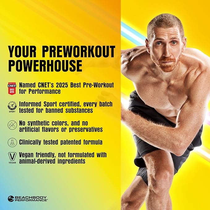 BODi Energize Pre Workout Powder - Beta-Alanine Quercetin &amp Low-Dose Caffeine Formula for Enhanced Energy &amp Focus Increase Energy &amp Endurance Supplement Lemon Flavored 40 Servings (Pac