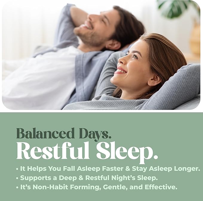 American Nutriceuticals - Serene Sleep Aid - with Melatonin &amp Magnesium - All Natural Sleep Aid for Adults -Long-Lasting - 60 Capsules -30 Day Supply