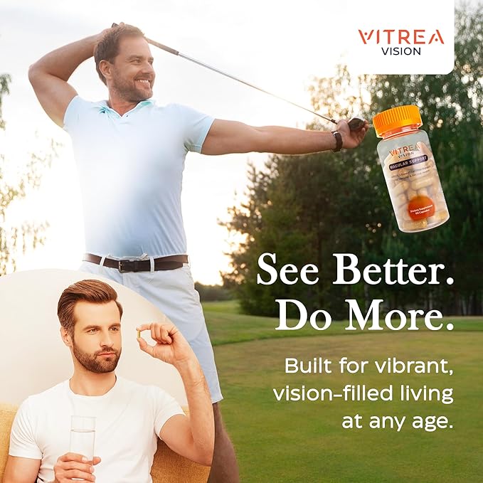 Vitrea Health Vision Macular Support – AREDS2 Eye Supplement with Lutein Zeaxanthin Marigold &amp 13 Nutrients – Helps Protect Against Blue Light – No Dyes or Titanium Dioxide – Retinal Health Supp