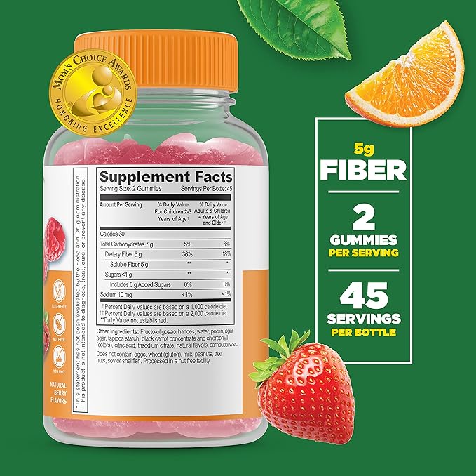 Lifeable Multivitamin Kids + Prebiotic Fiber Kids Gummies Bundle - Great Tasting Vitamin Supplement Gluten Free GMO Free Chewable Gummy
