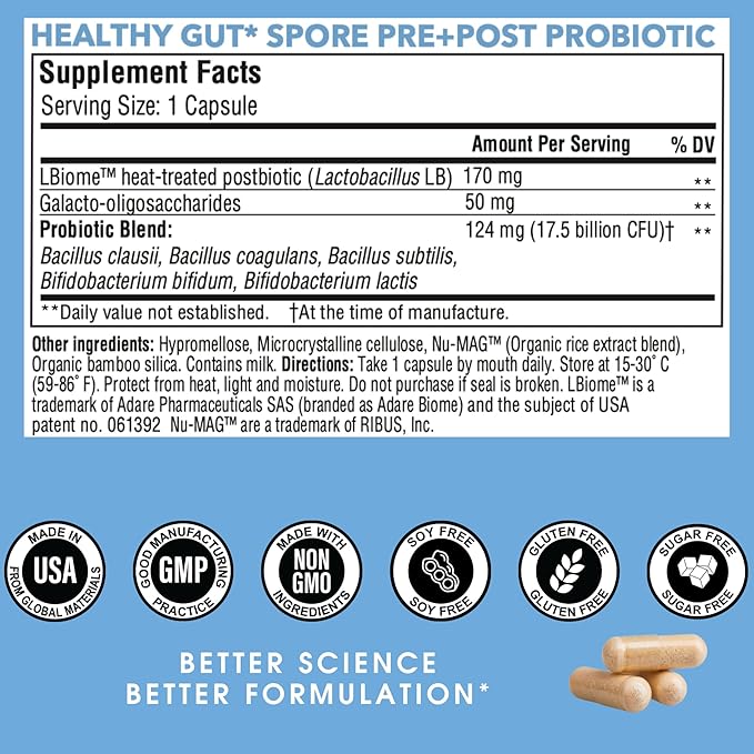 StellaLife Probiotics Oral &amp Gut Prebiotics Post Probiotics Kit: 44.5B CFU 11 Oral &amp 6 Gut Spore strains for Digestive &amp Dental Health Bad Breath Treatment Tongue Hygiene Strawberry Fl