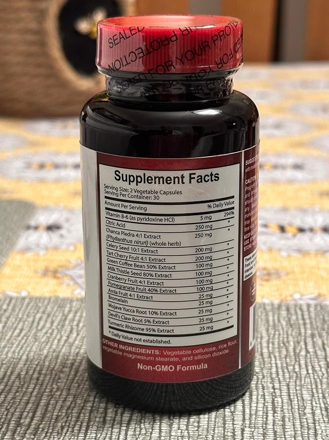 URIC Acid Cleanse Formula - Water Retention Relief Water Away Capsules Diuretic Pills for Water Retention Celery Seed Extract uric Acid Solution Milk Thistle Turmeric - 1 Bottle 60 Capsules