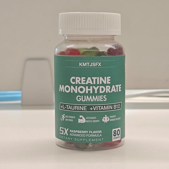 Creatine Monohydrate Gummies Dietary Supplements80 Count - 5g for Men &amp Women Energy Boost Sugar Free Vegan
