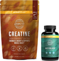 Primal Creatine Powder + Primal Multi Collagen Capsules Bundle | 2-Pack | Support Strength Recovery Joint &amp Skin Health | 30 Servings Each