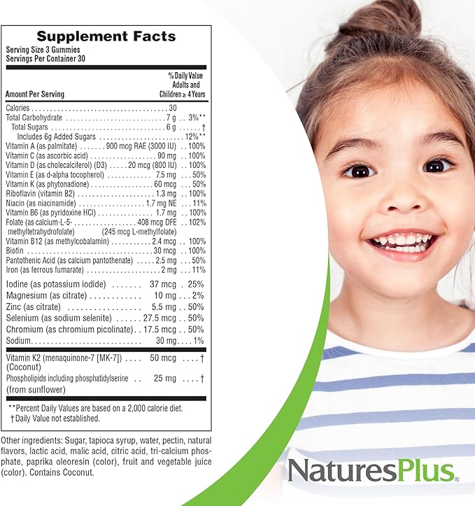 NaturesPlus Animal Parade Multivitamin Children's Gummies - 90 Count - Assorted Cherry Grape &amp Orange Flavors - Supports Immune System - Vegetarian Gluten Free - 30 Servings