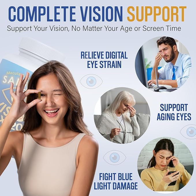 EXIR Eye Supplement | Lutein Saffron Astaxanthin| Supports Eye Health Visual Comfort &amp Focus | 30 Capsules