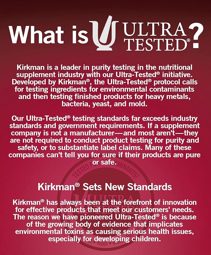 Kirkman 5-MTHF ([6S]-5-Methyltetrahydrofolate) 5 mg - Hypoallergenic | 60 Vegetarian Capsules