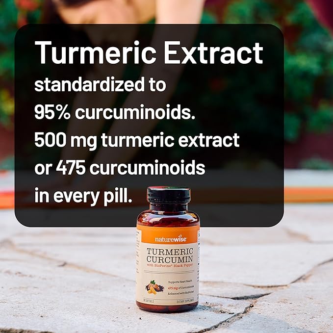 NatureWise (Pack of 2) Turmeric Curcumin 500mg + Bioperine Black Pepper - 30 Softgels[30-Day Supply] + [1] Liver Balance - Milk Thistle Dandelion Turmeric - 60 Capsules[30-Day Supply]