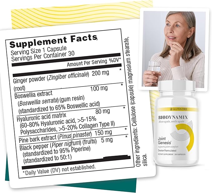 Joint Genesis Joint Support Formula Promotes Joint Function Comfort and Flexibility 30-Day Supply 6 Pack